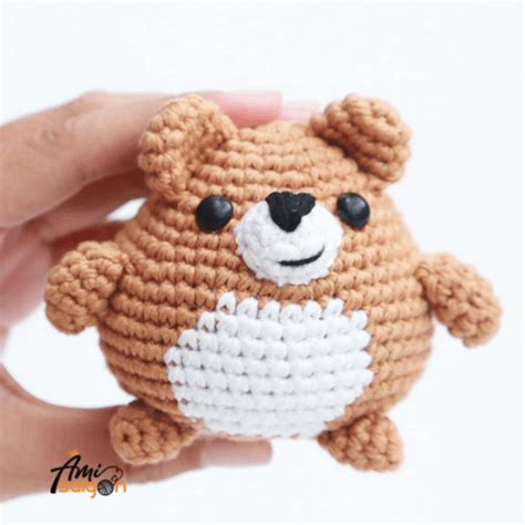 chubby bear amigurumi pattern  crochet lovers ami saigon