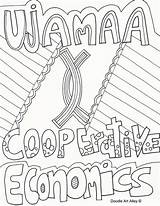 Kwanzaa Alley Ujamaa Economics Cooperative sketch template
