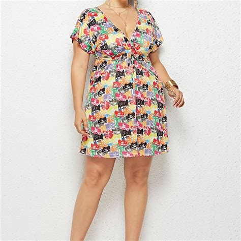 Cheap Plus Size Summer Dresses With Floral Printed