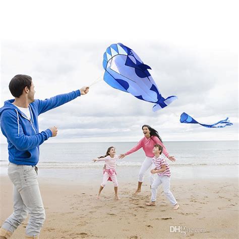 2020 Huge 3d Kite Frameless Soft Parafoil Giant Whale Flying Kite