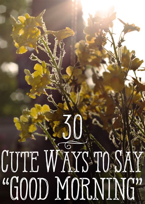 30 cute ways to say good morning pairedlife