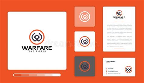 illustration  warfare logo design stock vector illustration