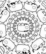 Pusheen Kleurplaten Kolorowanki Downloaden Uitprinten sketch template