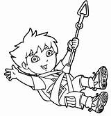 Diego Coloring Pages Dora Kids Colorear Para Explorer Hanging Go La Exploradora Having Fun sketch template