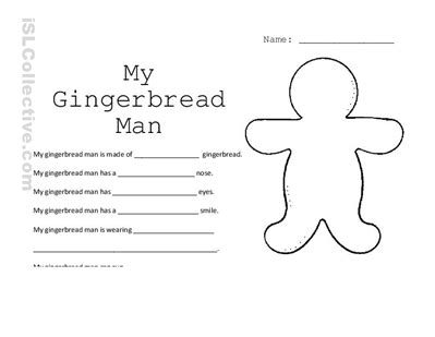 images  gingerbread man worksheet size  printable