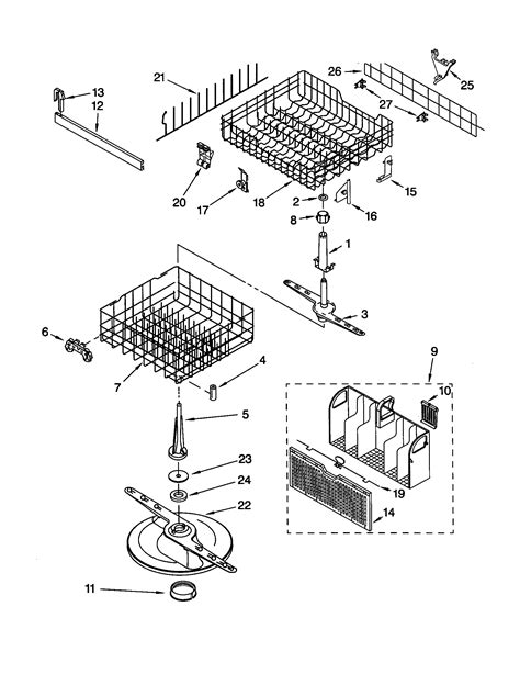 whirlpool portable dishwasher parts diagram
