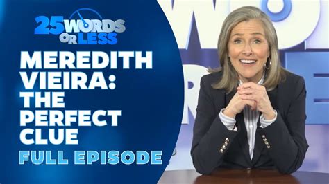 meredith vieira  perfect clue full episode  words   youtube