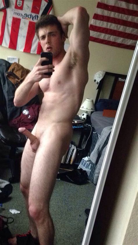 sexy foothball fun posing with dick nude men pics