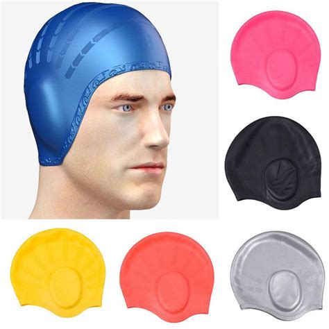 Buy Adults Swimming Caps Men Women Long Hair Waterproof Swim Pool Cap
