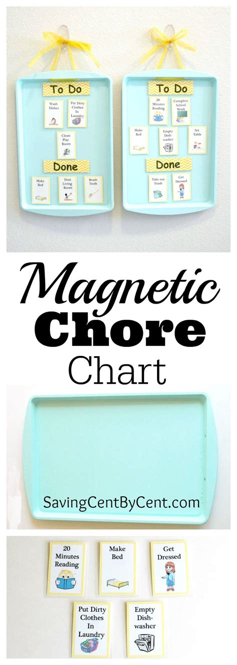 diy magnetic chore chart saving cent  cent