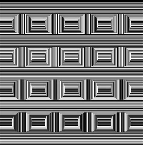 coffer illusion   brain turns squares  circles