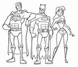 Justicia Liga Pintar Superheroes Ausmalbilder Leauge Tyrannus Inks Trinity Malvorlagen sketch template