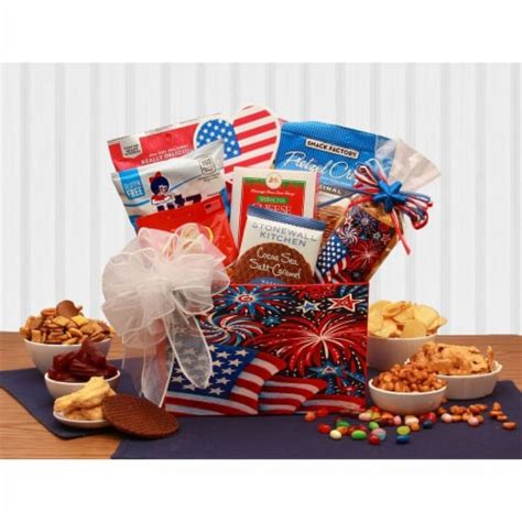 stars stripes  patriotic gift box july  gift basket