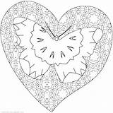 Coloring Pages Hearts Flowers Heart Getdrawings Locket Getcolorings sketch template