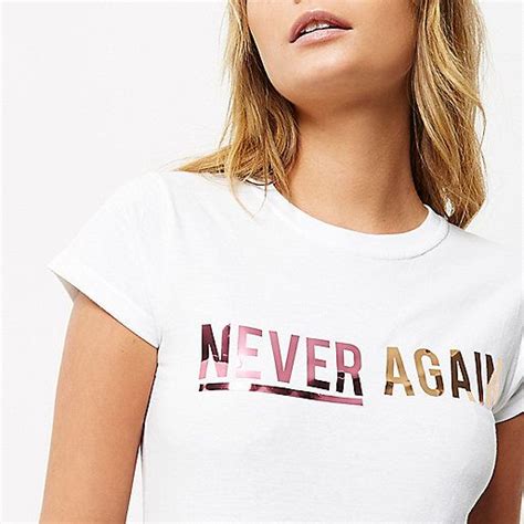 White Slogan Print Fitted T Shirt Tshirt Print Women T Shirts For Women
