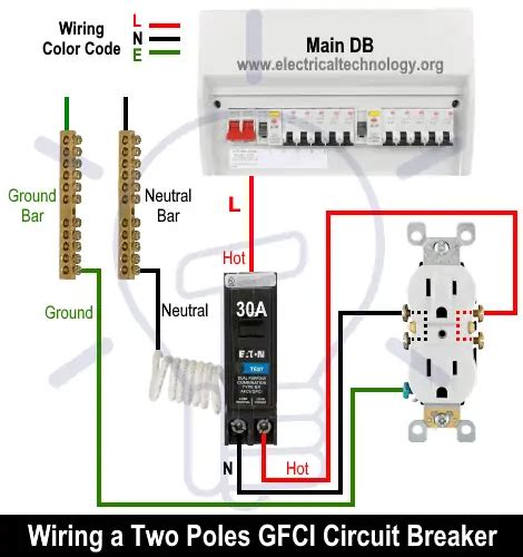 gfi  pole breaker wiring diagram