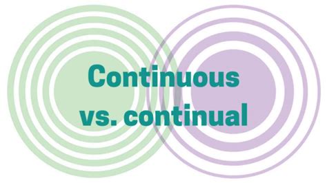 continual  continuous difference  continuous  continual