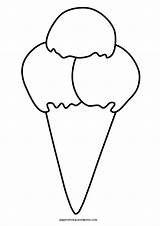 Ice Cream Cone Coloring Pages Cones Snow Printable Colouring Sundae Template Color Kids Clipart Print Templates Wordpress Sheets Tessellations Getcolorings sketch template