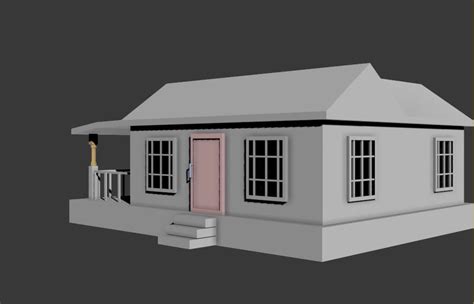 simple house  model fbx cgtradercom