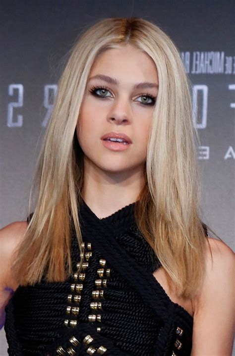 Nicola Peltz Center Parted Long Straight Hairstyle With