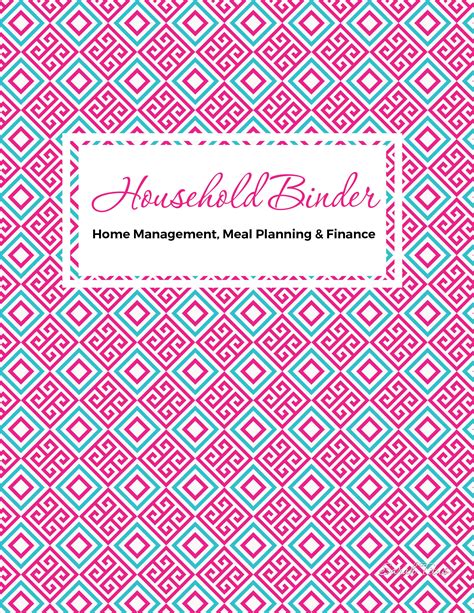 household binder printables  pages household binder household