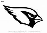 Cardinals Arizona Logo Draw Drawing Nfl Step Tutorials Learn Football Drawingtutorials101 Transparent Stencil Visit Decal Pluspng sketch template