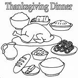 Thanksgiving Dinner Pages Sheets Designlooter sketch template