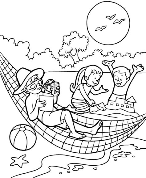 printable summer day coloring page coloringpagebookcom