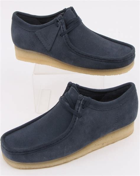 clarks originals wallabee shoes deep blue shop  clarks  scc