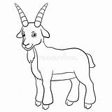Goat Coloring Pages Billy Animals Cute Farm Smiles Preview sketch template