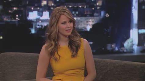 Jennifer Lawrence On Jimmy Kimmel Live My Breasts Are