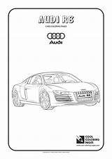 Audi Coloring R8 Pages Cool Cars Print sketch template
