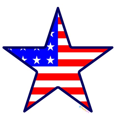 american flag star clipart   pearly arts