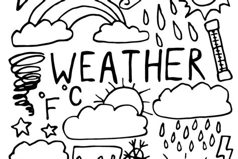types  weather coloring page coloring  kids vrogue