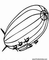Blimp Coloring Drawing Pages Clipart Goodyear Parachute Airplane Colouring Printable Realictic Cliparts Drawings Transportation Make Activities Library Cartoon Blimps Choose sketch template