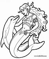 Mermaid Coloring Pages H2o Adventures Printable Dolphins Creatures Sea sketch template