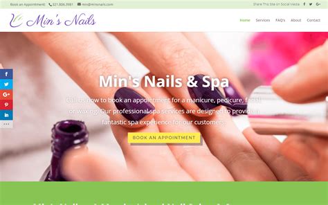 mins nails  merritt island nail salon spa website design project