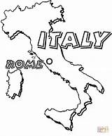 Italy Map Coloring Pages Printable Kids Rome Flag Pasta Julius Caesar Italian Maps Outline Sheets Italia Supercoloring Italie Para Color sketch template