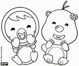 Pororo Coloring Loopy Pages Petty Friends Clip Cartoon Baby sketch template