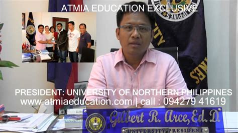 university of northern philippines president message
