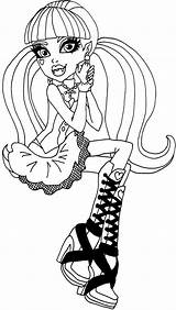 Coloring Pages Monster High Draculaura sketch template