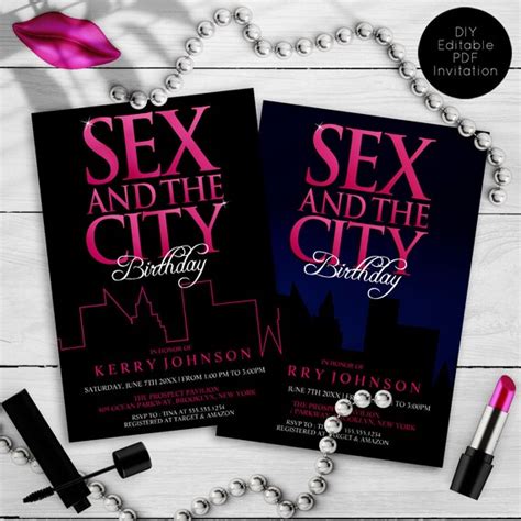 Sex And The City Invitations Bridal Shower Invitations Adult Etsy