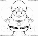 Granny Super Plump Vector Facing Front Clipart Cartoon Cory Thoman Outlined Coloring Arms Open sketch template