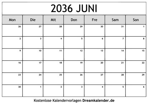 kalender juni