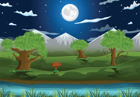 moonlight background vector art icons  graphics