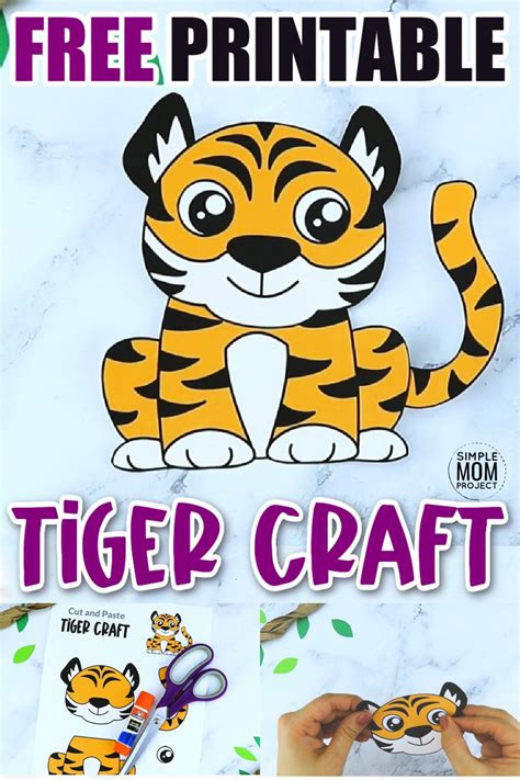 printable tiger craft template simple mom project