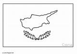 Zypern Chipre Cyprus Malvorlage Cipro Kleurplaat Chypre Flagge Bandera Dibujo Flaggen Albanien Ausmalbild Ausdrucken Grande sketch template