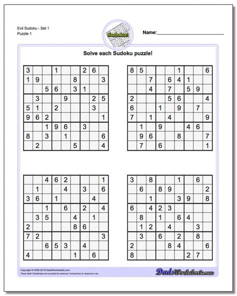 printable sudoku   page  printable