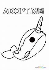 Adopt Goldhorn Narwhal sketch template