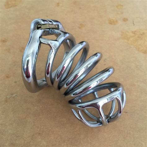 2018 New Curve Snap Ring Design Male Medium Stainless Steel Cock Cage